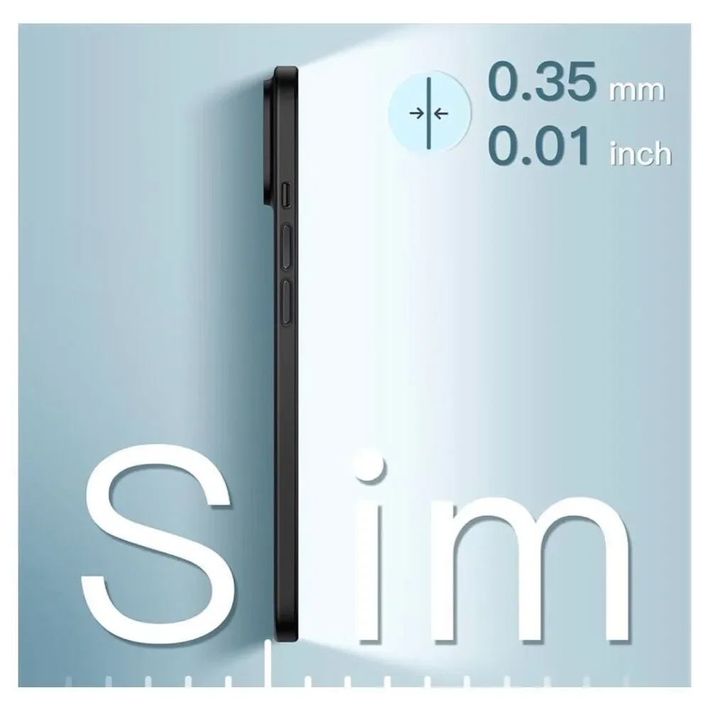 TOZO Case for iPhone 13 Case‎ Cover 6.1 inch Matte Slim Semi Transparent Black